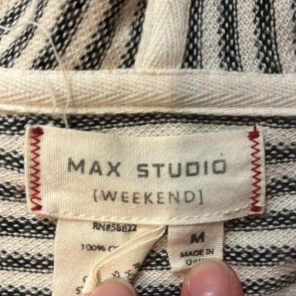 Max Studio Weekend asymmetrical hooded lightweight cardigan - Picture 2 of 3